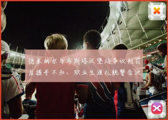 德米纳尔与布斯塔汉堡站争议判罚后握手不和，职业生涯礼貌警告次数 vs 暴力行为记录